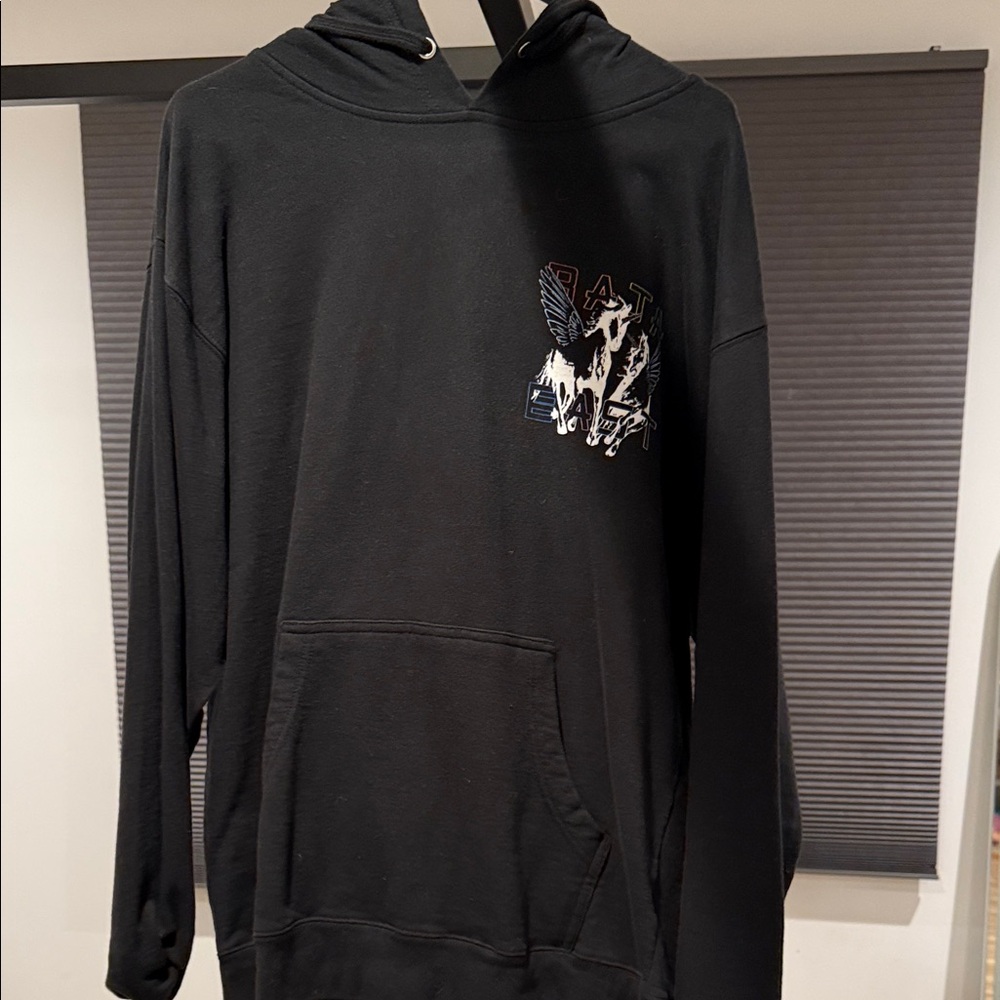 Baja East Black Hoodie with Graphic Design